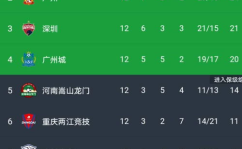 中超足球联赛积分榜,申花领跑，国安紧随，山东泰山稳居前列
