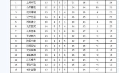 中超足球联赛积分榜,申花领跑，国安紧随，山东泰山稳居前列